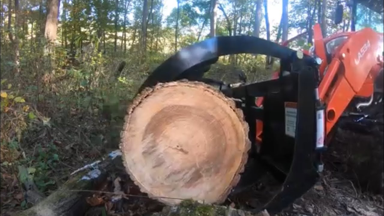 #57 Moving downed trees with the Kubota B2650