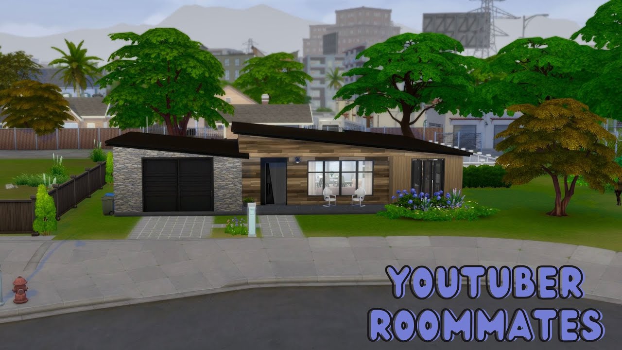 Youtuber Roommates House 🤳 - The Sims 4 Speed Build