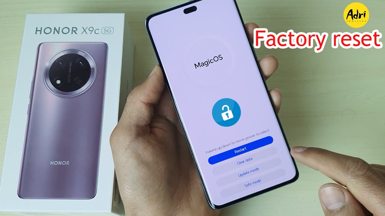 Honor X9c Hard reset unlock Password كيفية إعادة ضبط المصنع بعد نسيان كلمة السر