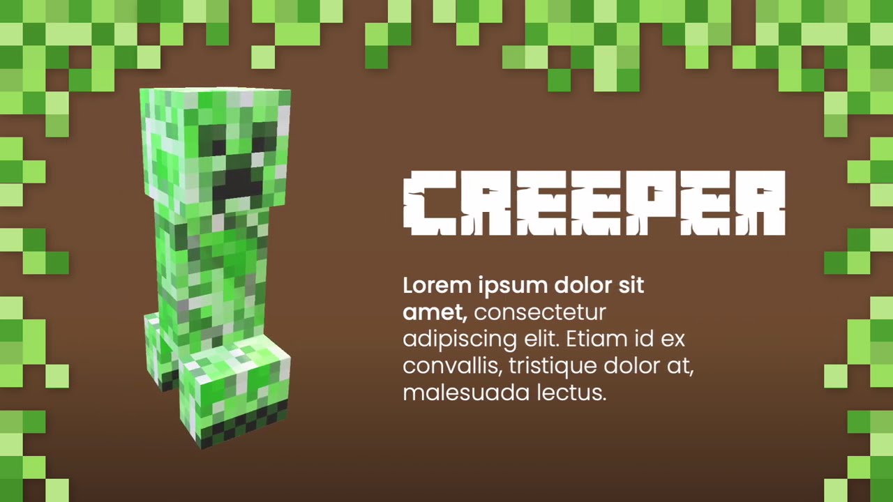 Animated Minecraft PowerPoint Template