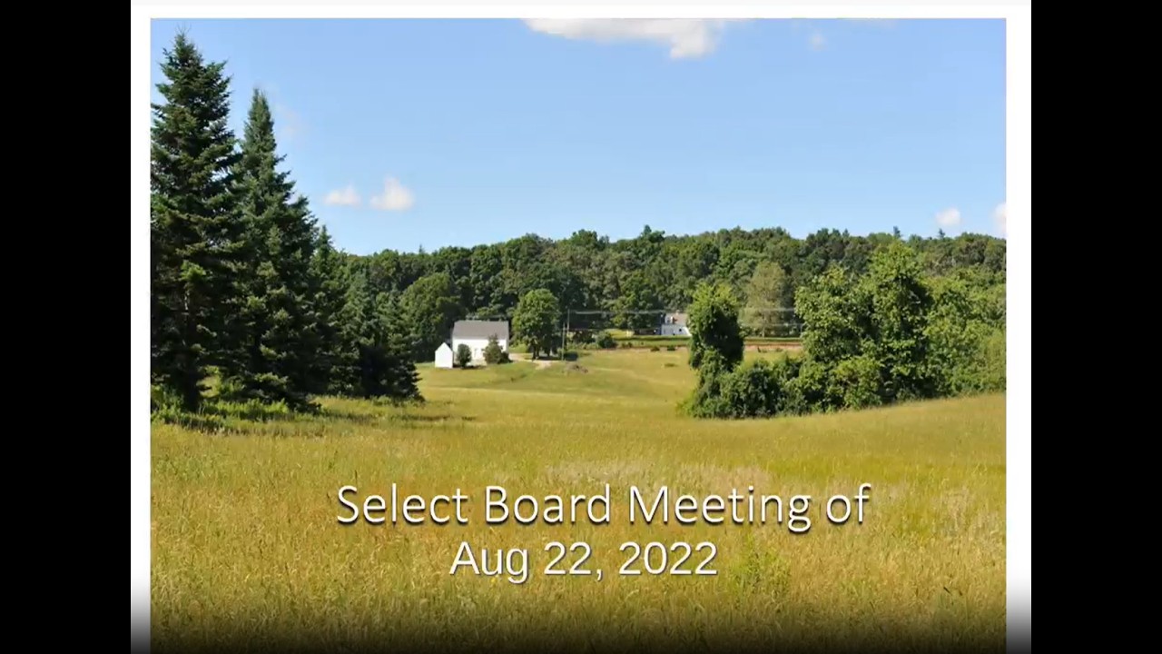 Select Board - August 22, 2022