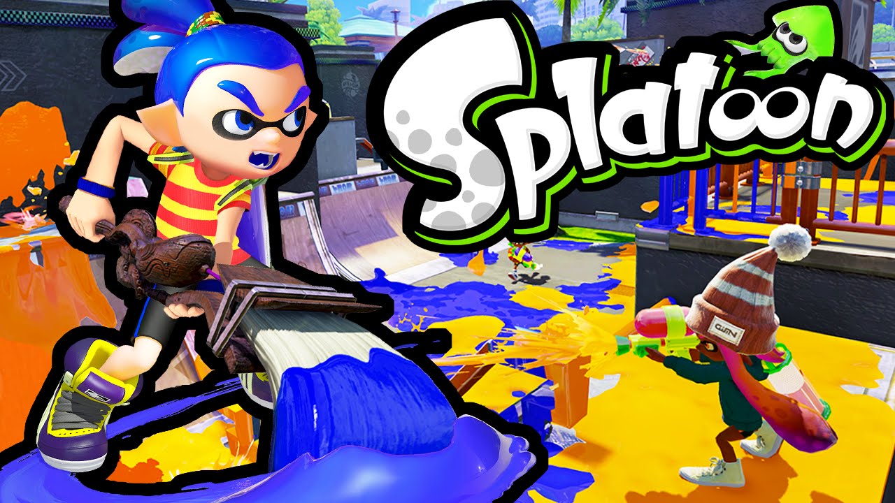Splatoon Wii U Octobrush VS Ink Brush! Weapon Tips & Strategy Octo Kraken Online Gameplay HD PART 30