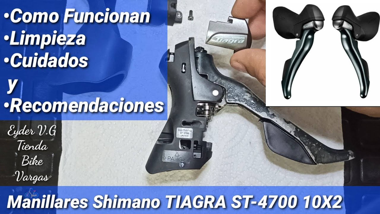 Como funcionan MANILLARES TIAGRA SHIMANO 10V (LEVAS / ERGOPOWER / PALANCA CAMBIO RUTA)