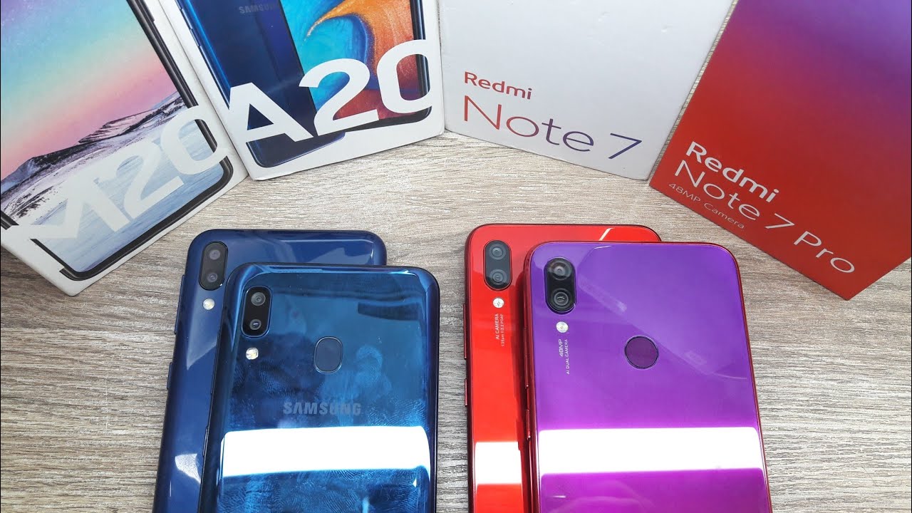 Redmi Note 7 vs Redmi note 7 Pro vs Galaxy A20 vs Galaxy M20 - Which Should You Buy ?