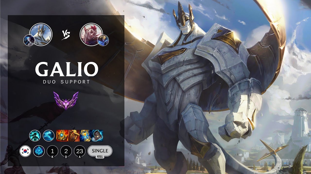 Galio Support vs Rakan - KR Master Patch 12.14