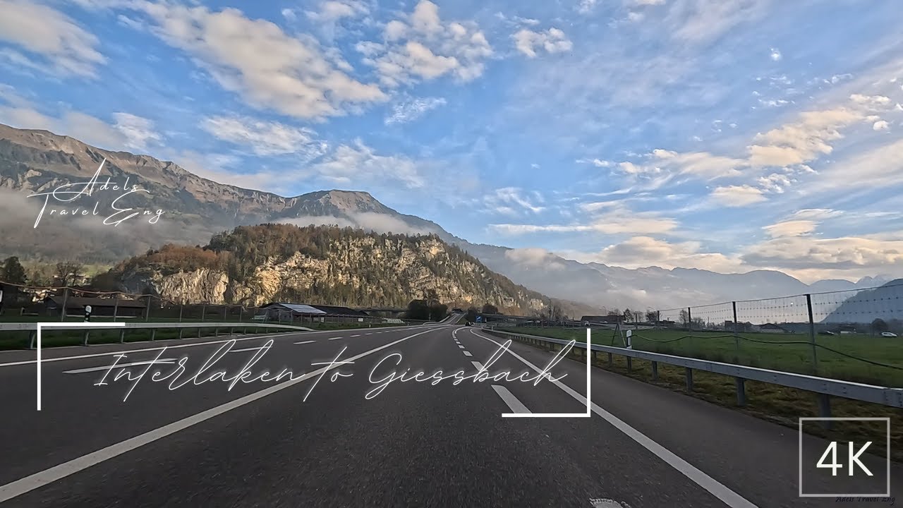 Swiss Road Trip 4k | From Interlaken to Giessbach Falls Brienz, 🇨🇭 Switzerland