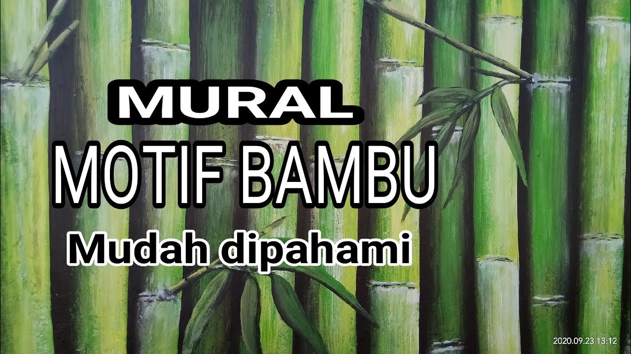 [ LUKISAN DINDING ] Melukis motif bambu sederhana dan mudah | Puji Budi Purwanto