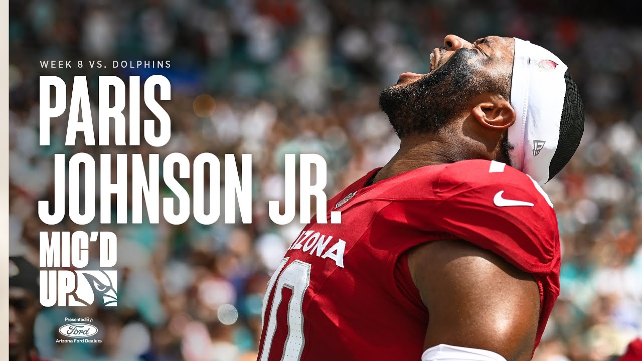 Paris Johnson Jr. Mic’d Up vs Dolphins | Arizona Cardinals