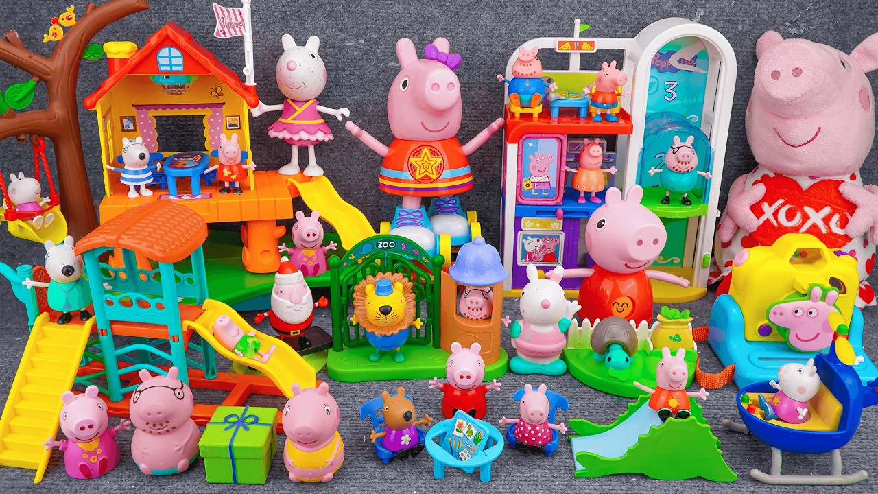 96 Minutes of Satisfying ASMR Unboxing | Adorable Peppa Pig Treehouse & Playground Playset 🌷