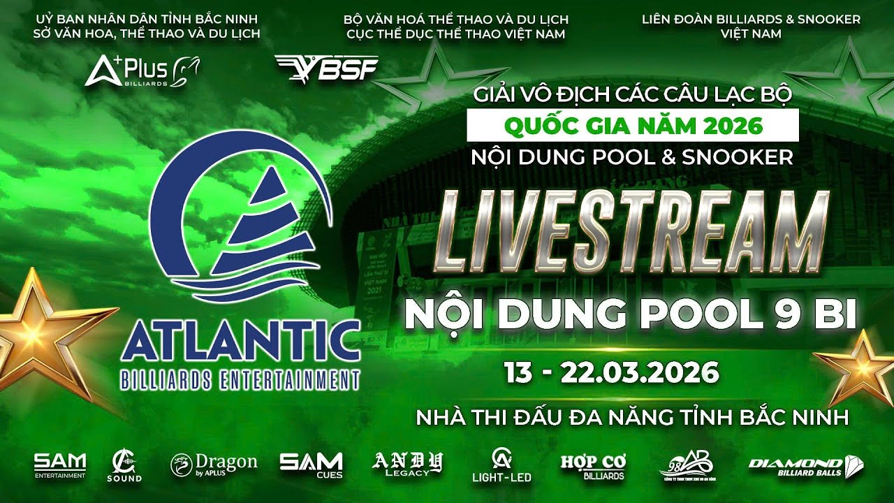 🔴 TRỰC TIẾP| Quốc Cường vs Thái Sơn | Giải VDQG vòng 1| Bàn 1