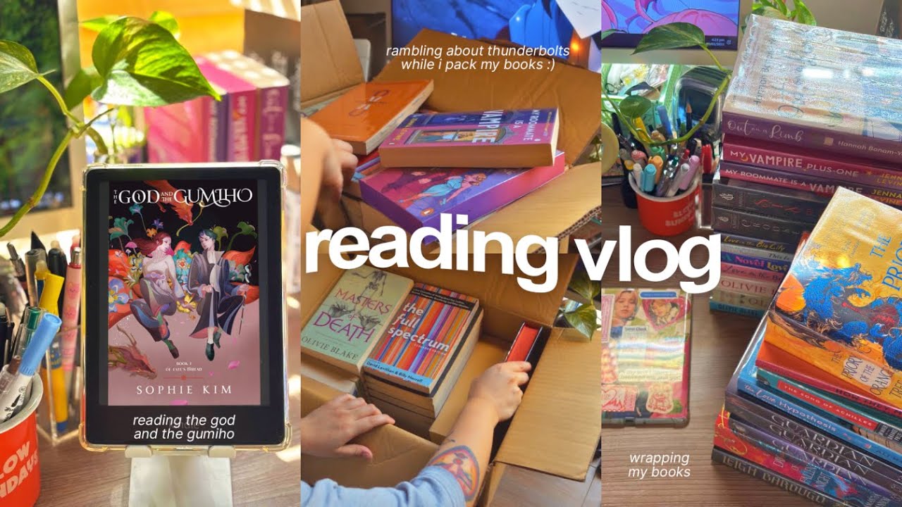 productive reading vlog 📖 starting a new book (the god and the gumiho), pack my books with me