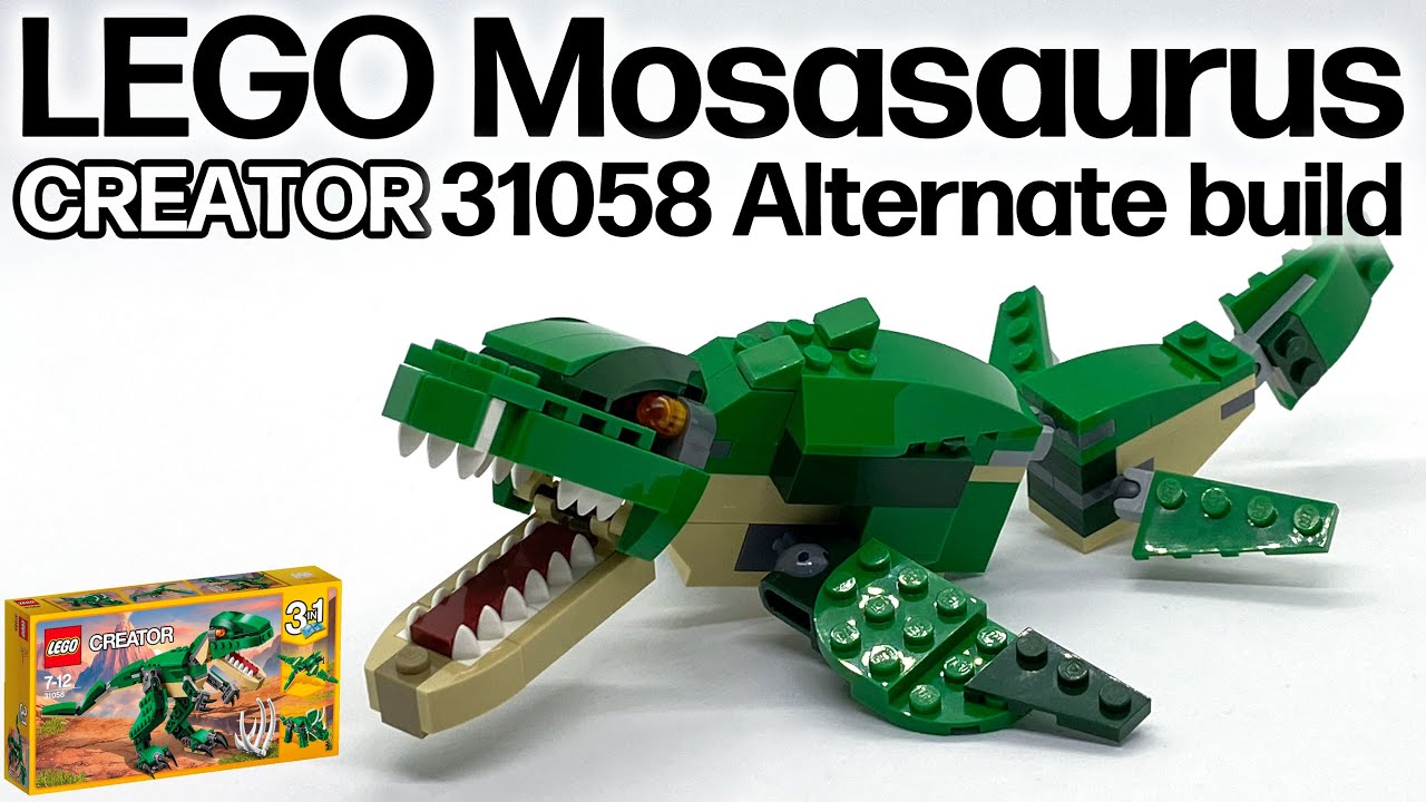 レゴ モササウルスの作り方 クリエイター 31058 ダイナソー 組み替え LEGO Tutorial 