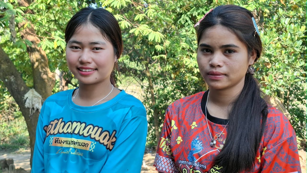 20 มกราคม 2569 สาวชนบท #กับงานประจำวัน#ตำข้าวด้วยครกมือ#มันคนเดินทาง#ชนบทลาว#วิถีสาวลาว