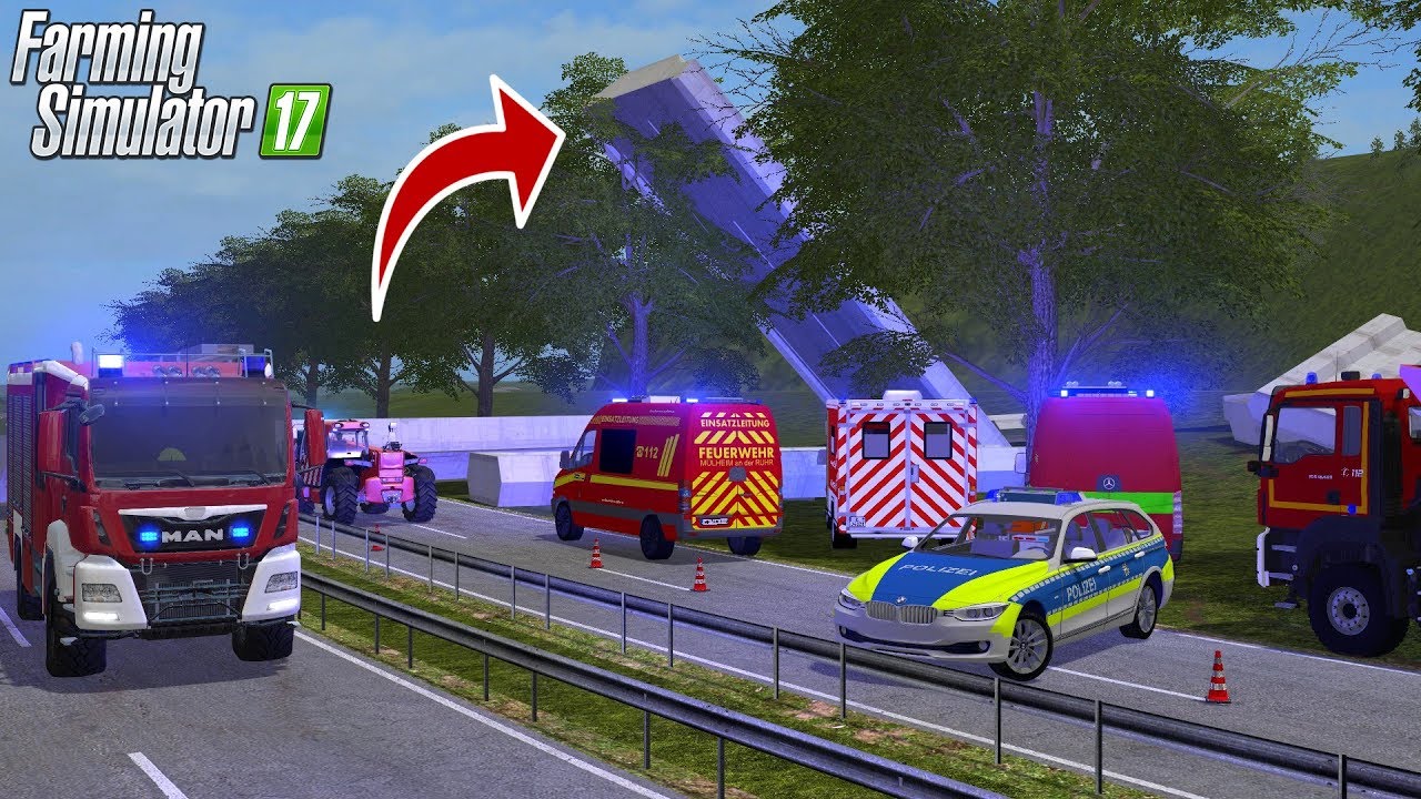 LS17 - Großeinsatz für die Feuerwehr! XXL Brückeneinsturz Einsatz auf Bauhof Weber
