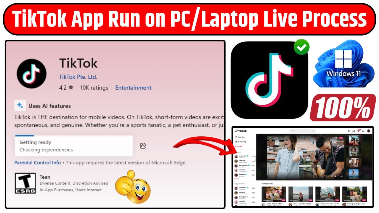 How to Run TikTok App on PC/Laptop 100% Working | TikTok PC Me Kaise Chalaye | TikTok App For PC