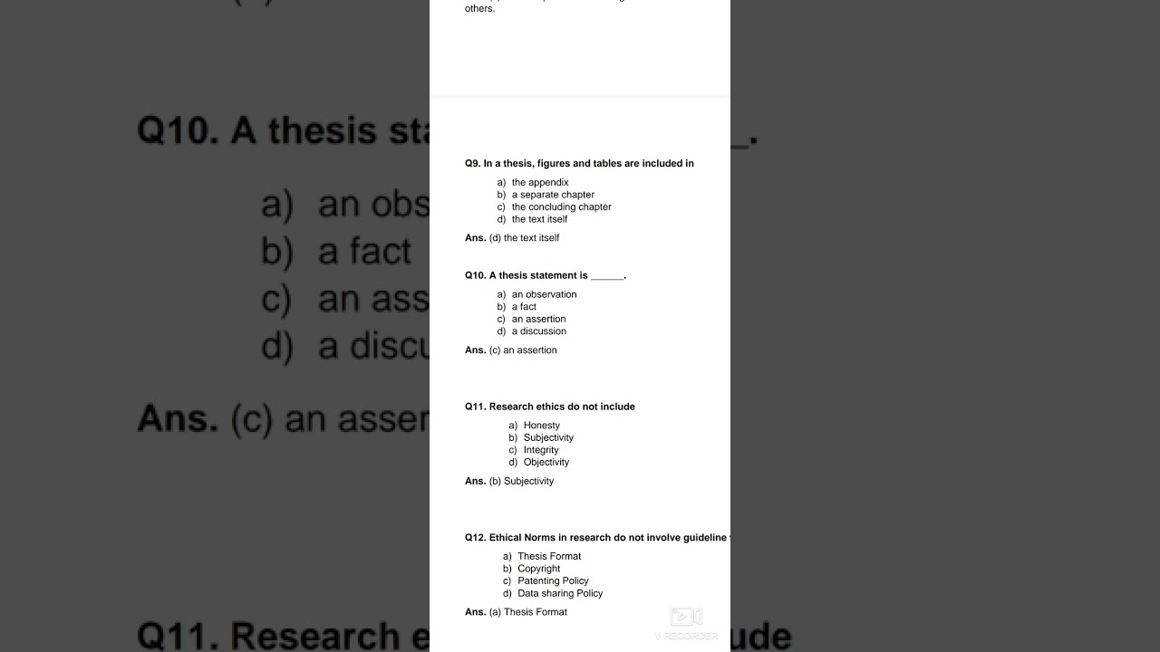 Set Exam Research Aptitude Questions and Answers