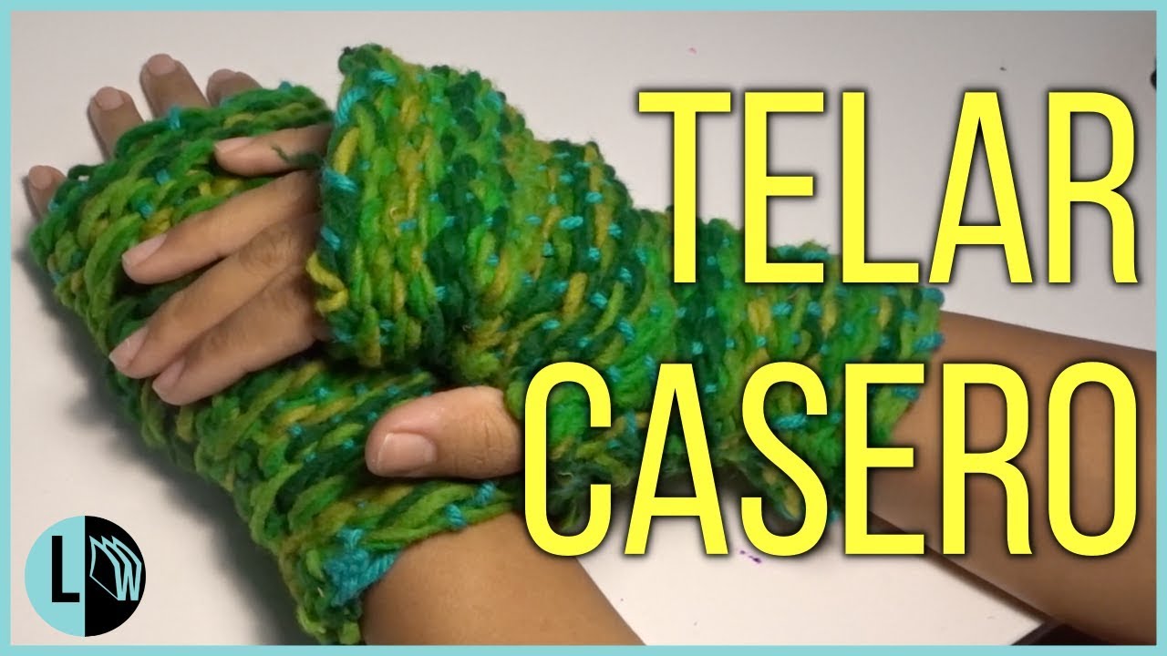Guantes sin dedos, mitones Tejidos en TELAR paso a paso. Lana Wolle