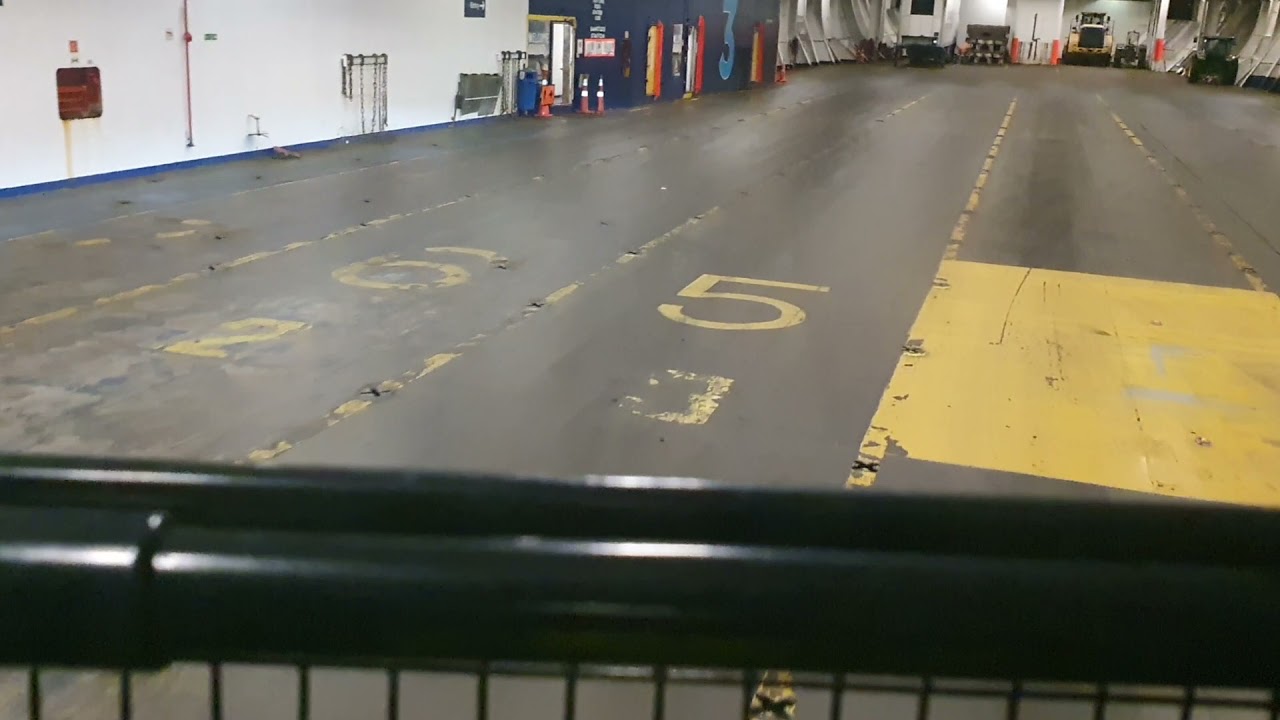 Driving Inside Strait Feronia Bluebridge ferry Picton to Wellington