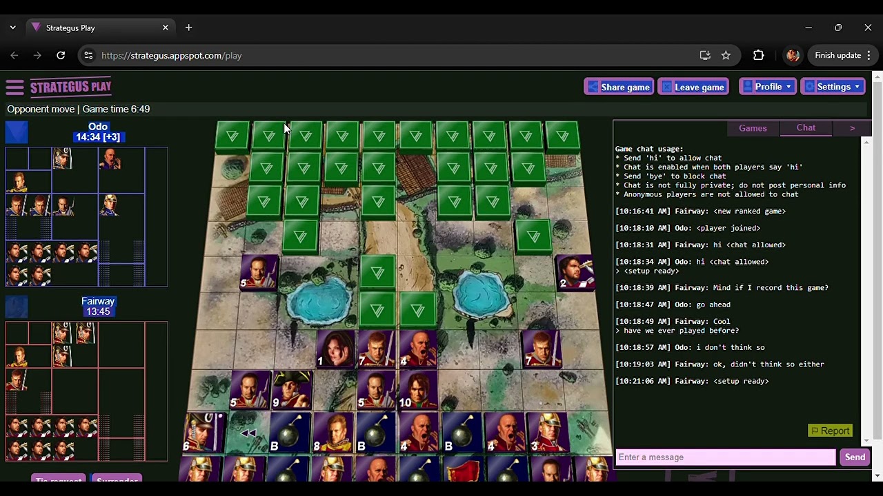 Stratego - Ranked Game on Strategus #60