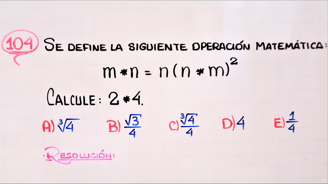Operadores Matemáticos | Razonamiento Matemático