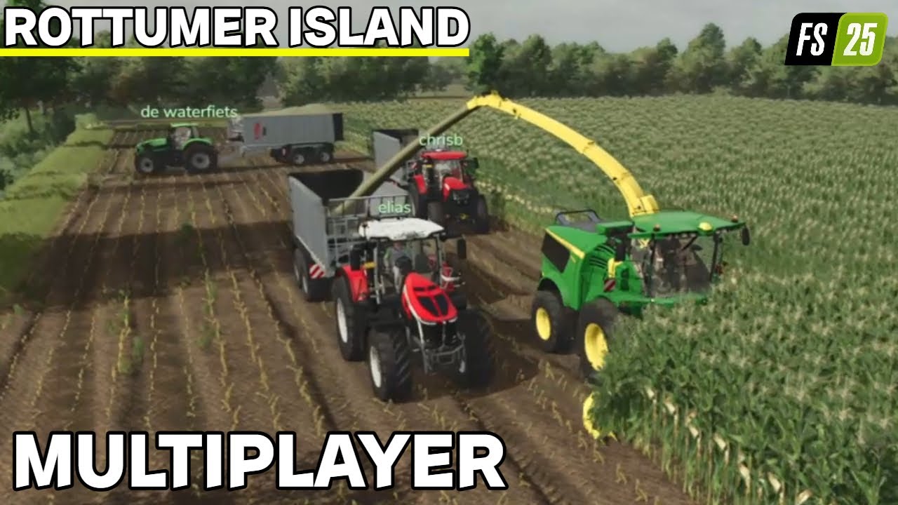 Mais Hakselen Met Kijkers | Rottumer Island | Multiplayer | FS25