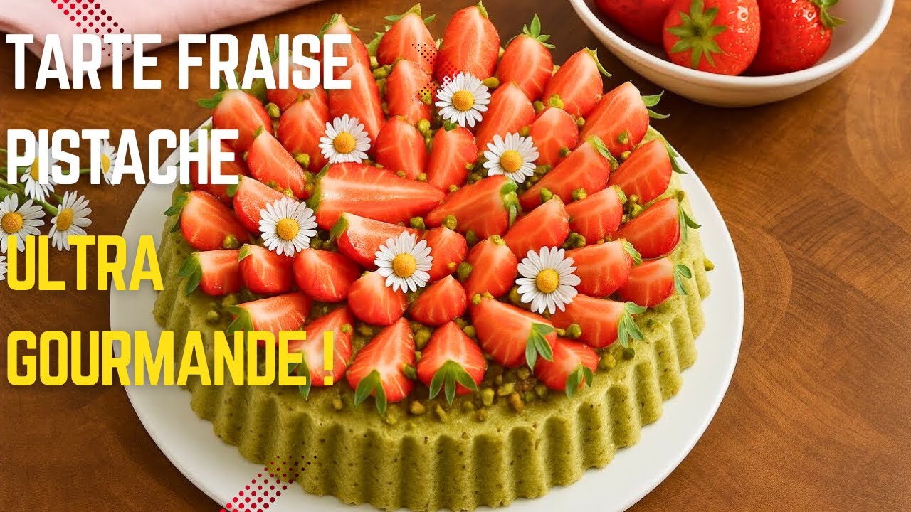 Tarte Fraises & Pistache . Ma recette préférée du printemps ! 👌🏻😍