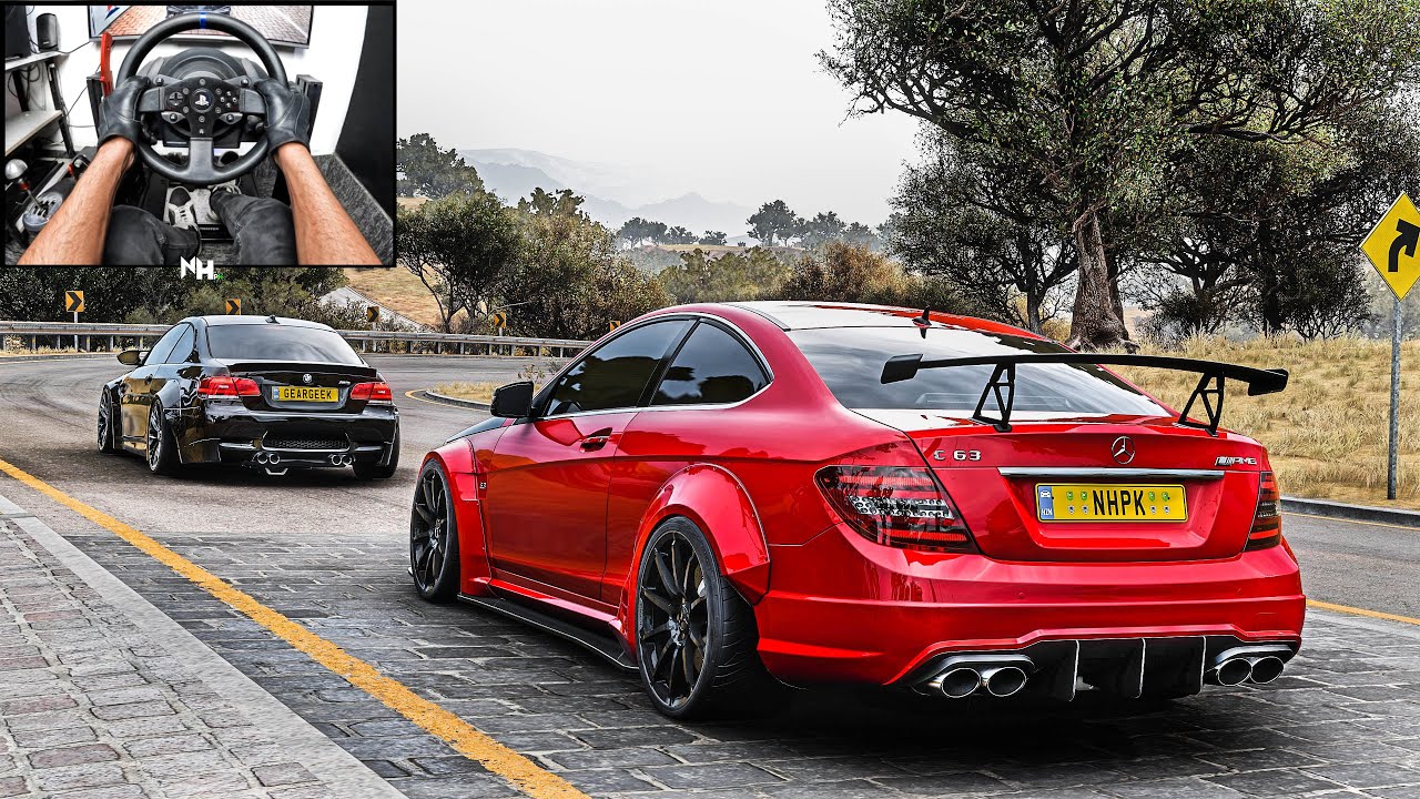 Mercedes-Benz C63 AMG & BMW M3 E92 CONVOY | Forza Horizon 5 | Steering Wheel Gameplay