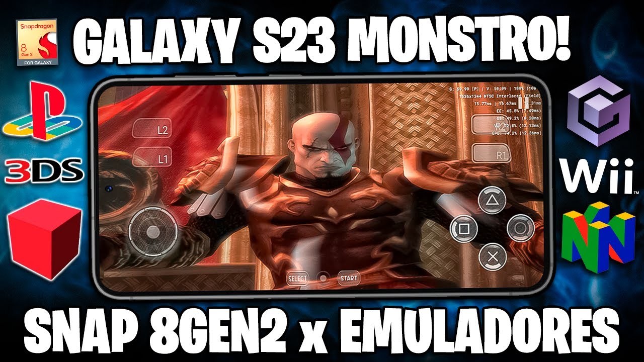 GALAXY S23 contra EMULADORES! | Snapdragon 8 Gen 2 For Galaxy | PS2, PS1, 3DS, WII, GAMECUBE...