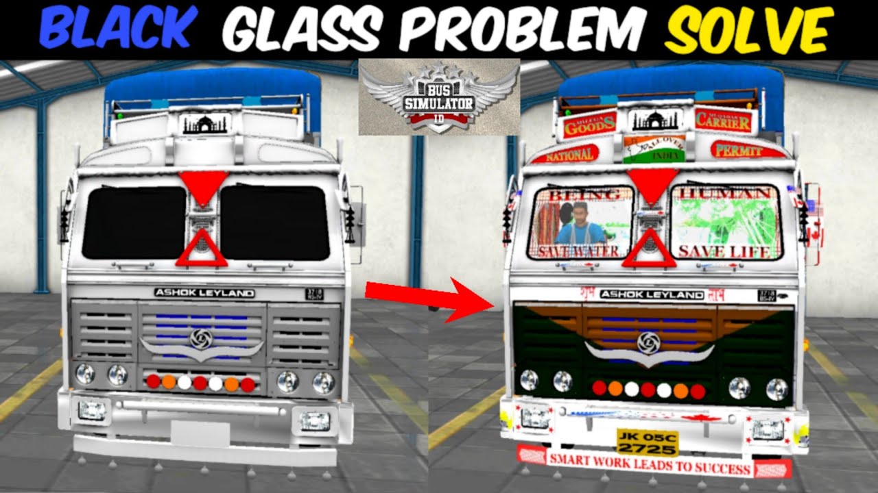 How To Solve Black/Red Glass In Bus Simulator Indonesia| Bus Simulator Indonesia Black Glass Problem