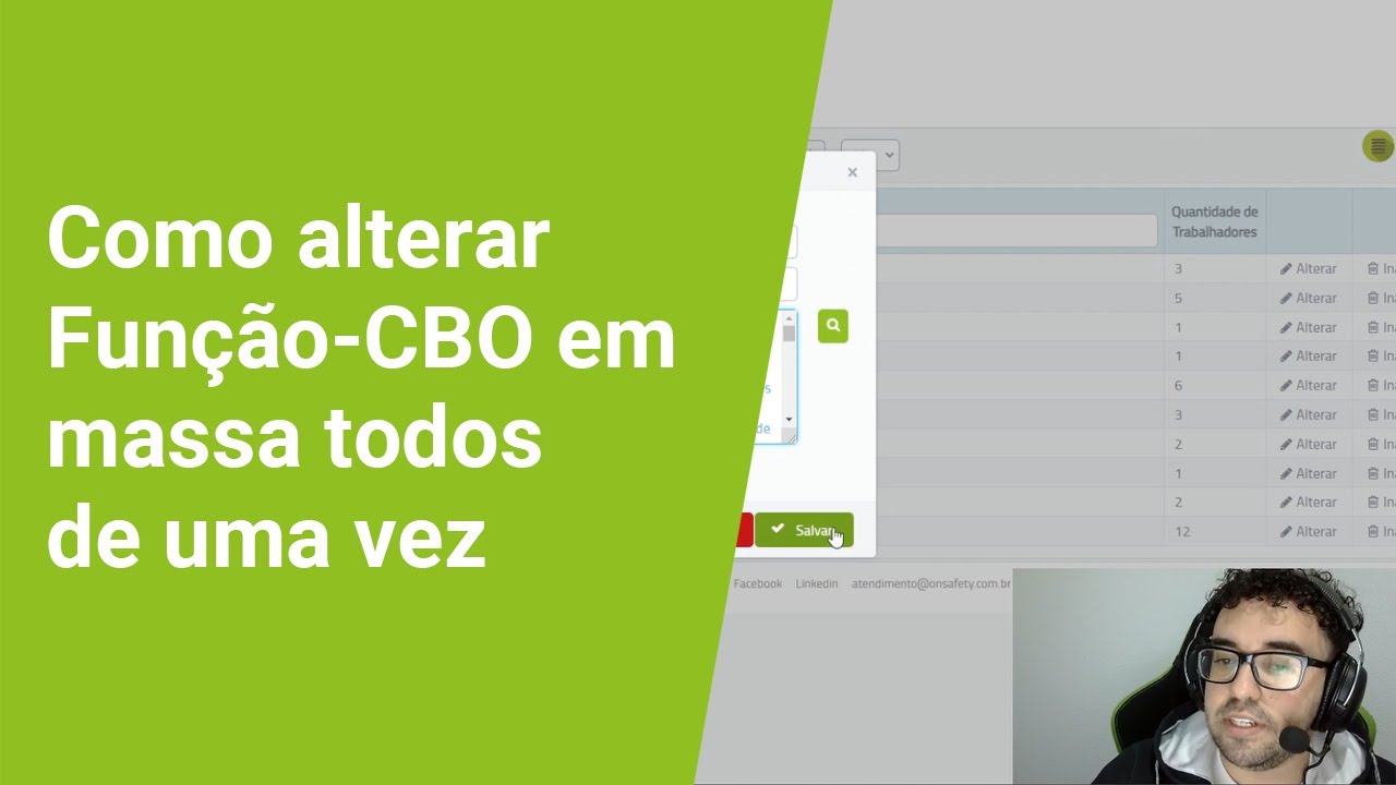 Como alterar Função CBO em massa todos de uma vez