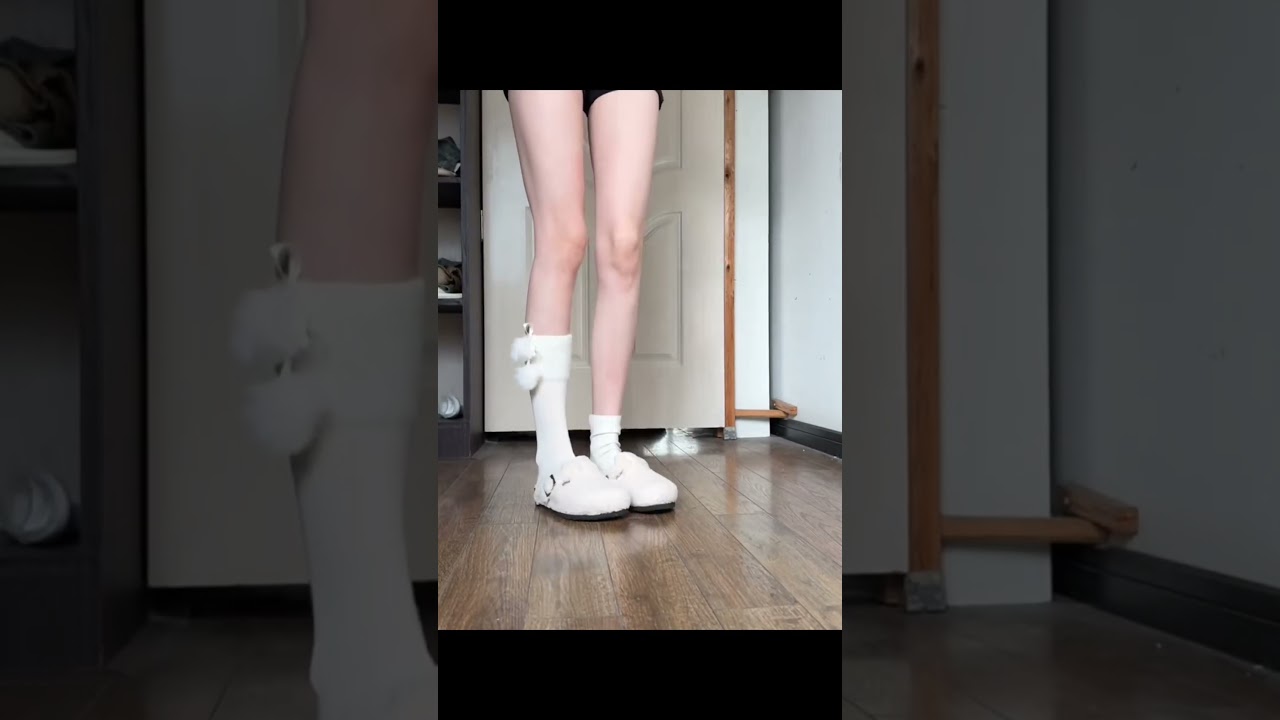 Youthful Long Legs & Shoe Try-On 🦵💖 #Legs #ShoeTryOn #BeautifulFeet