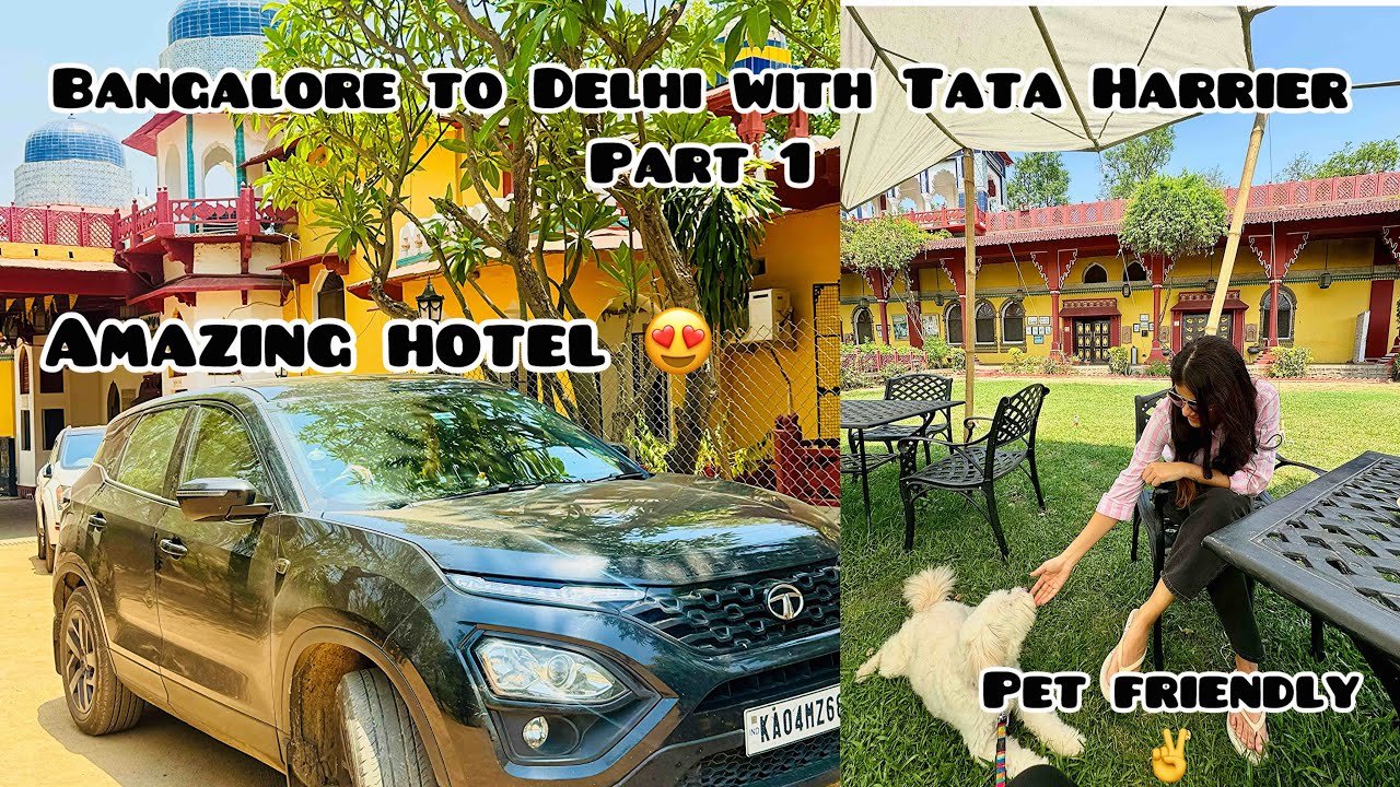 Bangalore to Delhi Road Trip with Tata Harrier Part 1 | Pet friendly hotel  #hyderabad #nagpur