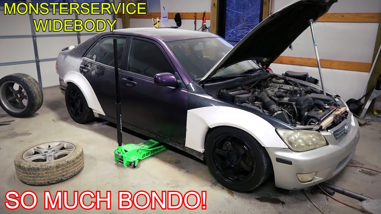 IS300 DRIFT project WideBody install and New Wheels