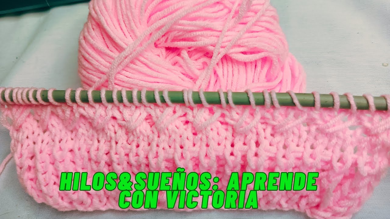 Precioso punto a dos agujas, fácil de hacer 