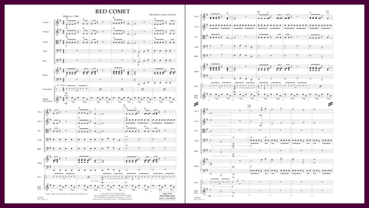 Red Comet by Michael Oare | String Orchestra