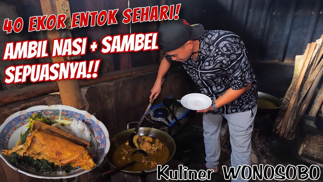 MAKAN BEBEK ENTOK DISINI LANGSUNG KE DAPUR AMBIL SENDIRI, BERASA RUMAH NENEK!