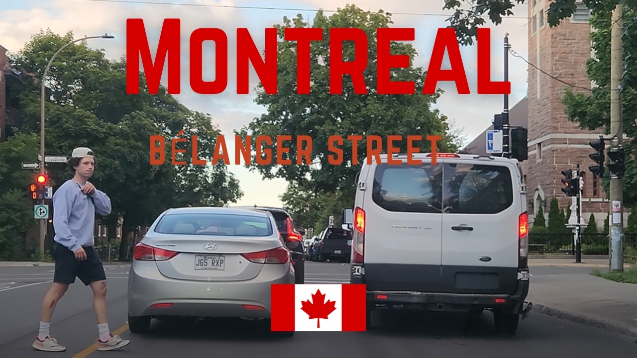 Driving in Montreal (Canada) 🇨🇦 Belanger Street 🇨🇦