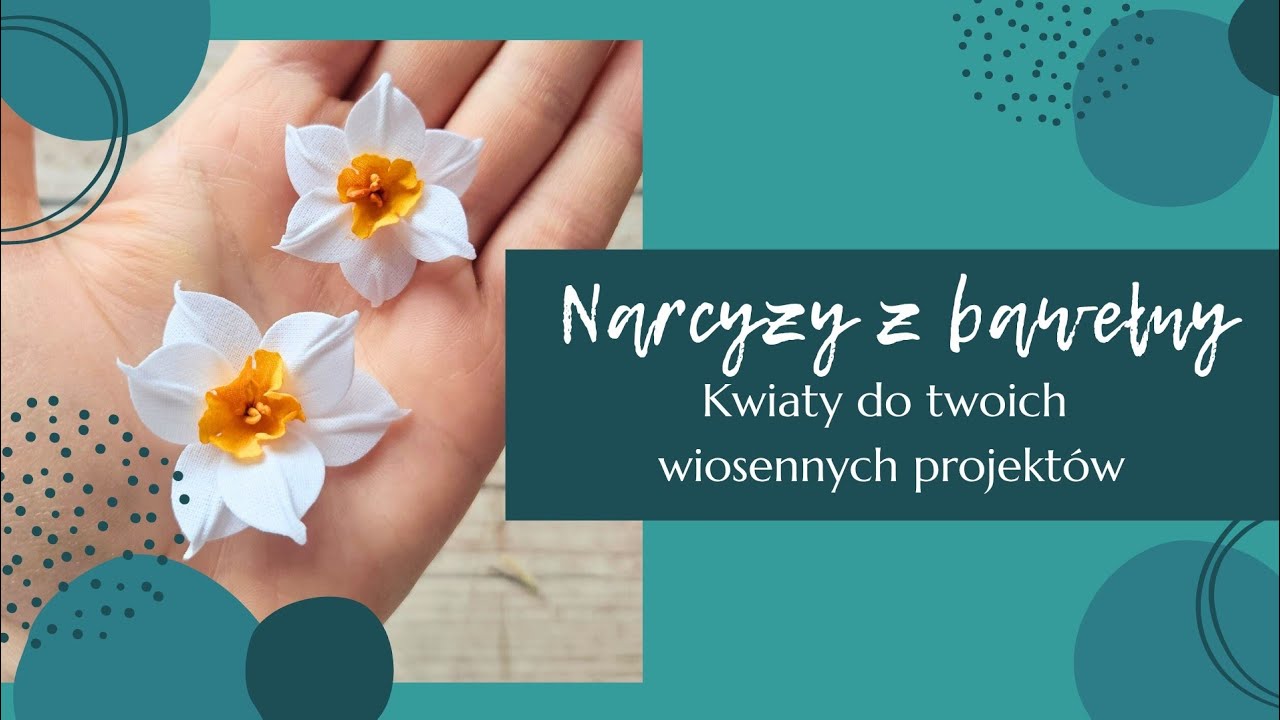 Narcyzy z bawełny z wykrojnika Craft&You Design CW277