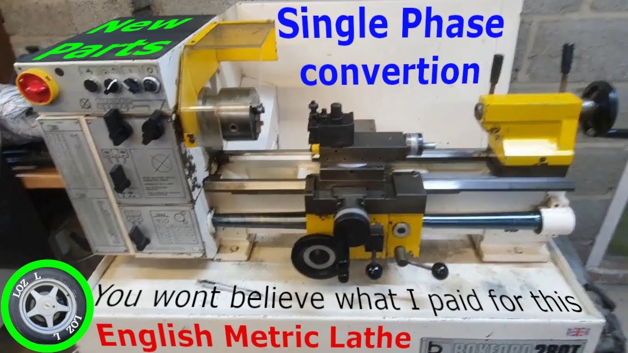 Boxford 280T, single Phase conversion & variable speed inverter. How to modernise an older Lathe