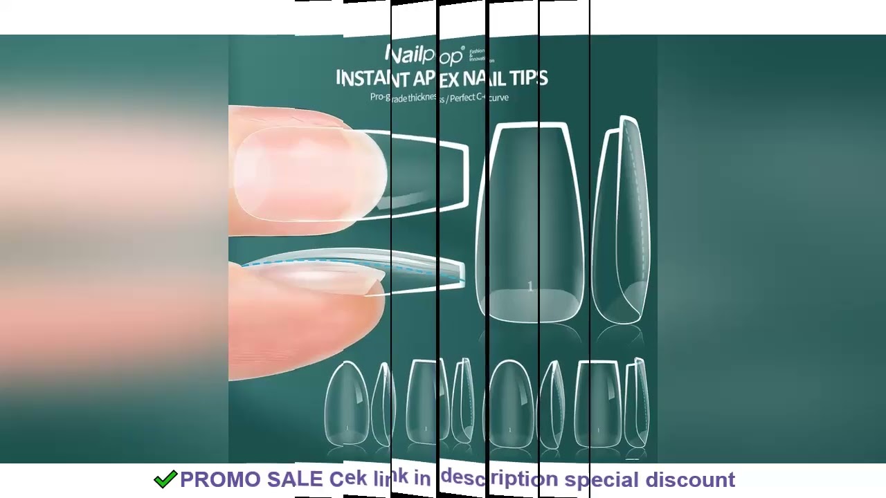 Nailpop Instant Apex Nail Tips Pro Grade Thick False Nails Salon Quality Acrylic Extensions Durable