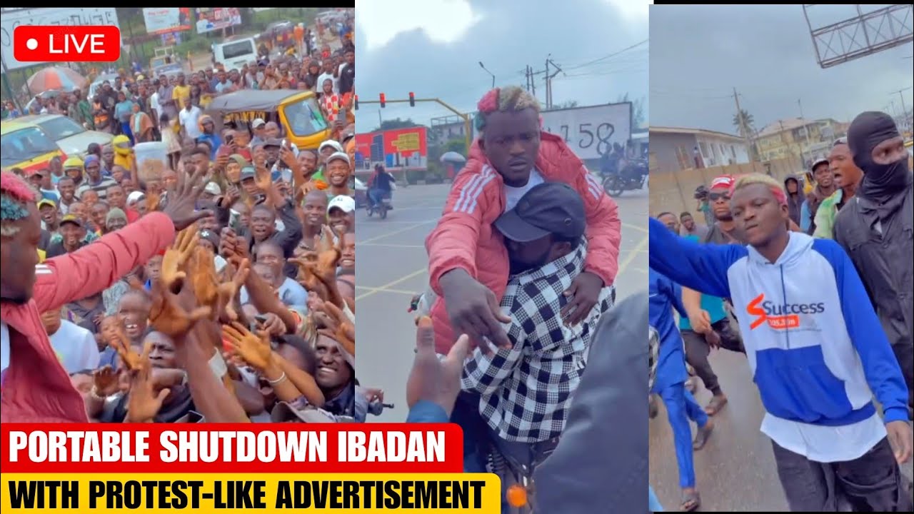 Protest Live In Nigeria Today As Portable Zazu Shutdown Ibadan With Protest-Like Advertisement.