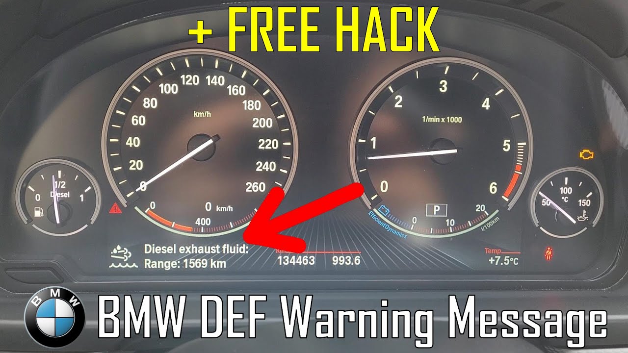Предупреждающее сообщение о низком уровне жидкости BMW DEF + ВЗЛОМ!