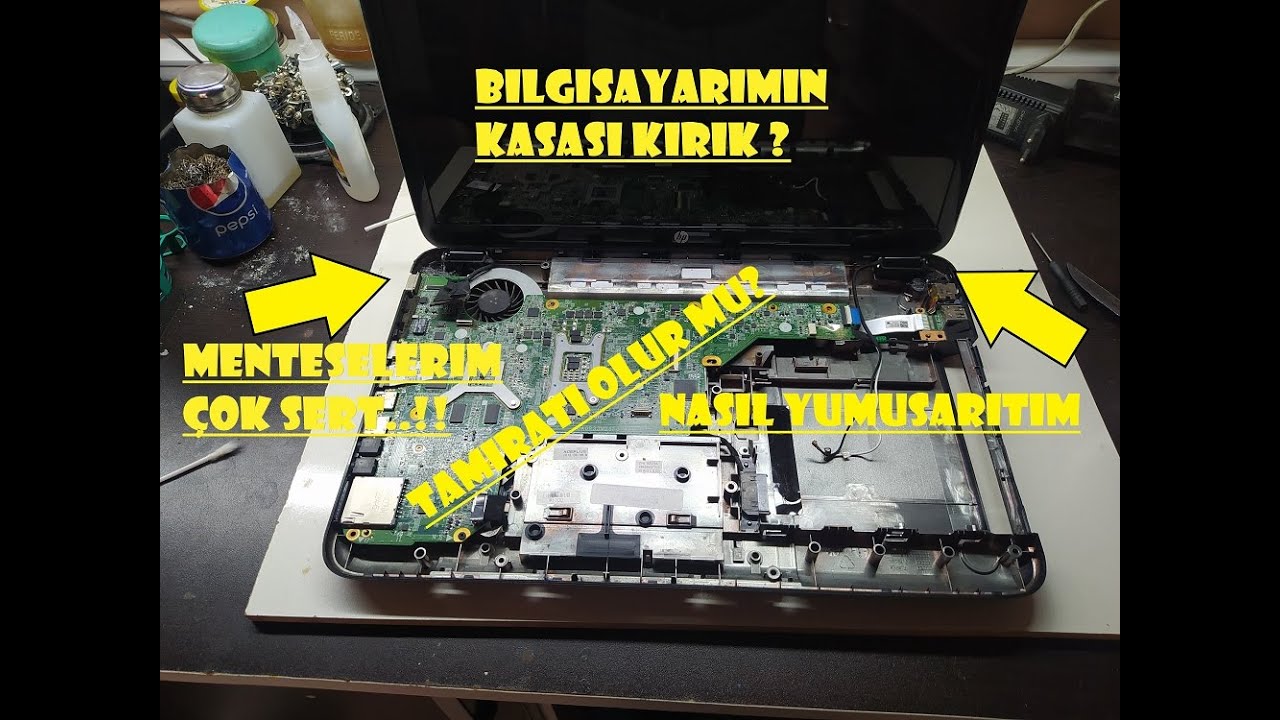 HP BİLGİSAYARIN KASASI KIRIK, MENTEŞE KIRIK, HP NOTEBOOK KASAMENTEŞE TAMİRİ, HP G6-2000 KASA TAMİR