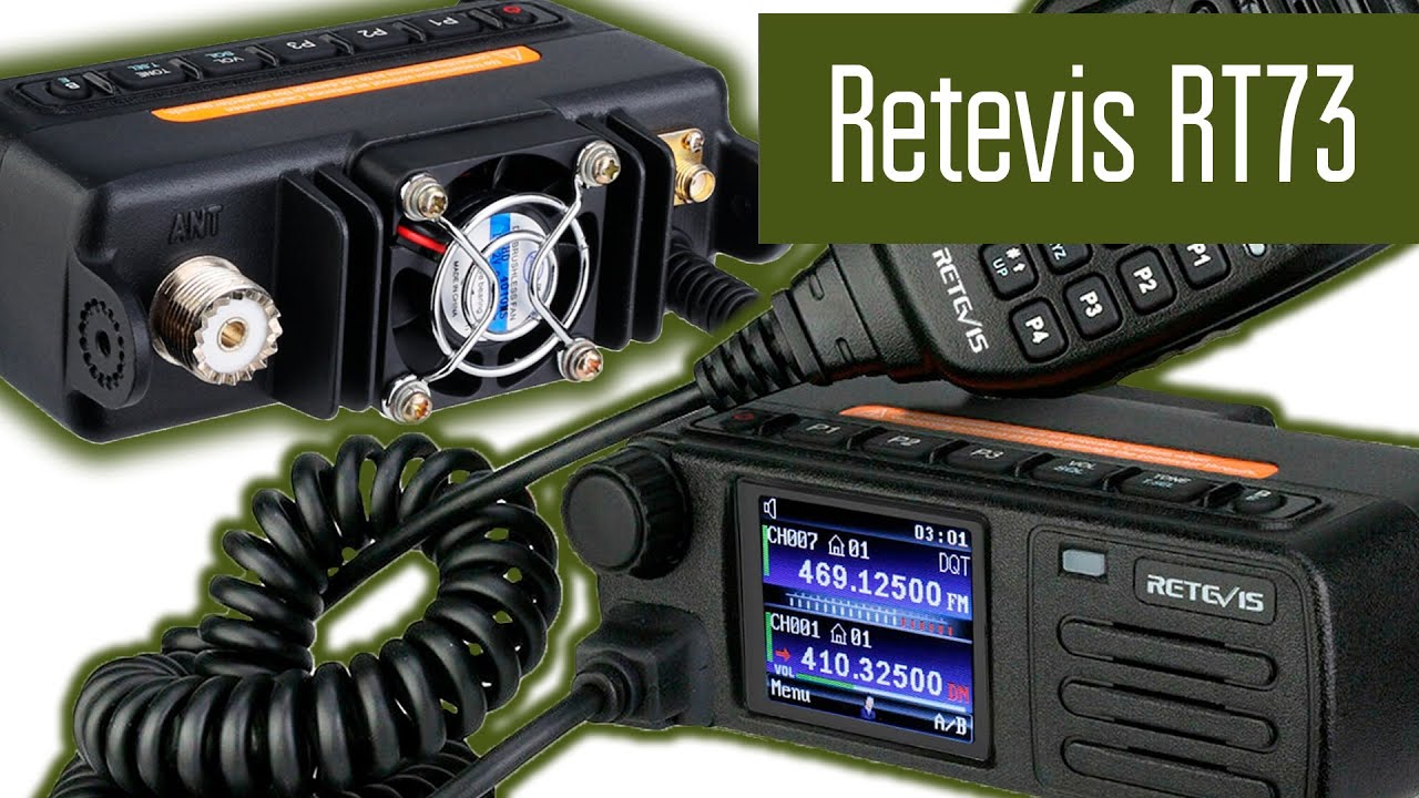 Retevis RT73. VHF+UHF, Analog DMR GPS Recorder мини автомобильная радиостанция.