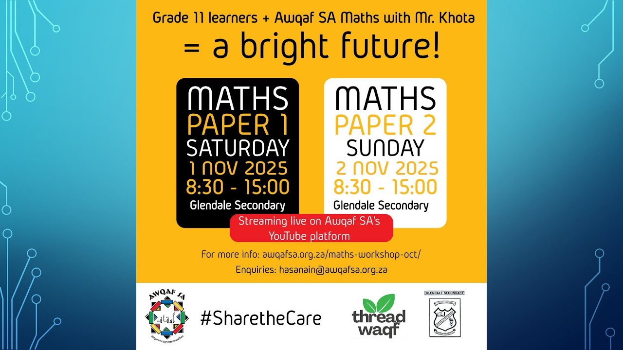 Awqaf SA Grade 11 Maths Oct 2025 - Paper 2