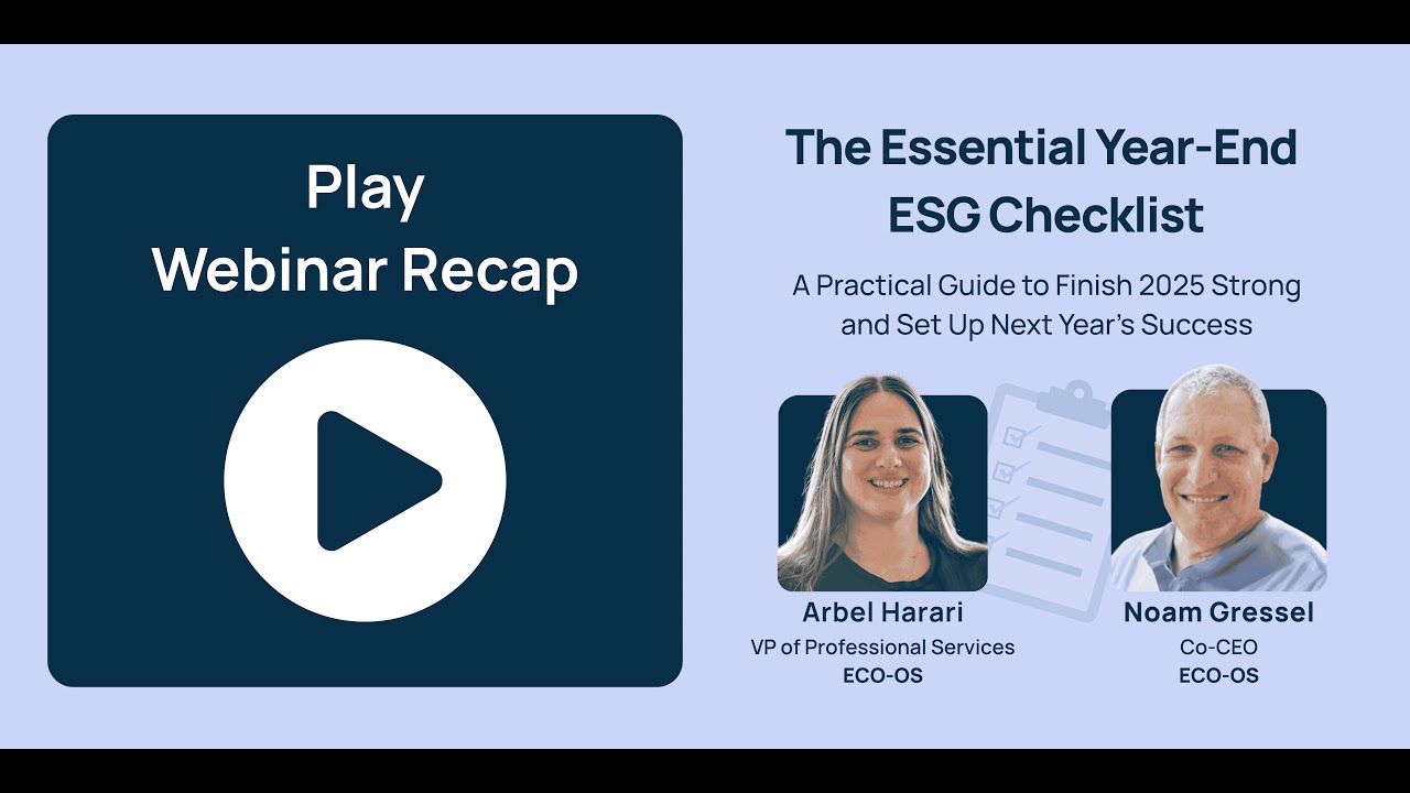 The Essential Year-End ESG Checklist: Webinar Highlights