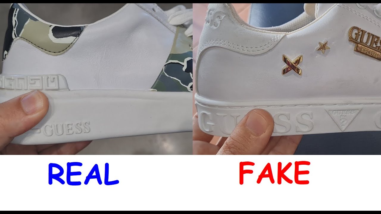 GUESS sneakers real vs fake review. How to spot original Guess shoes and footwear