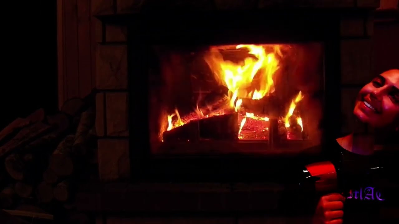 Hair Dryer Sound | Fireplace Ambience - 3 Hours