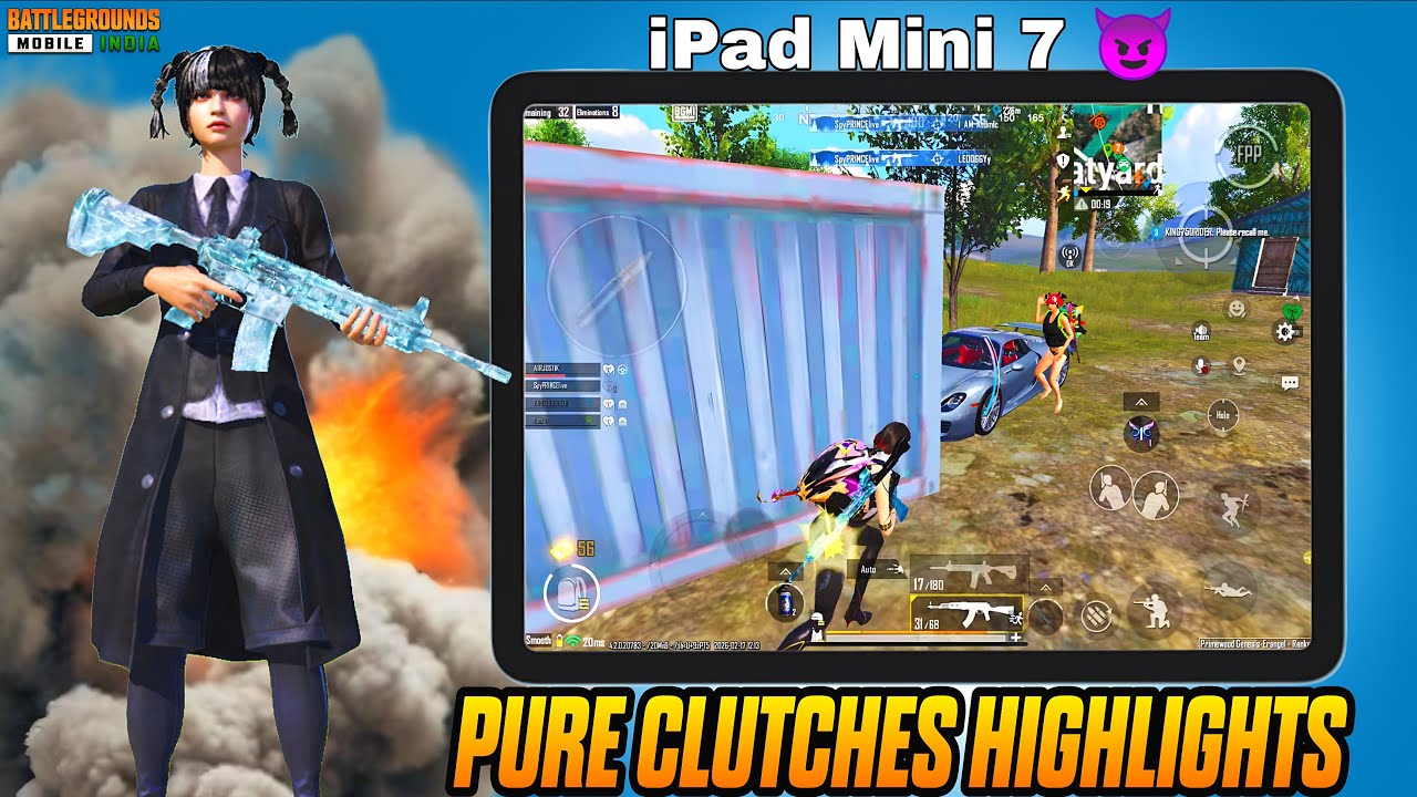 BGMI PURE CLUTCHES🔥| iPad Mini 7 PUBG/BGMI 60FPS Gameplay Test ✅ #bgmigameplay