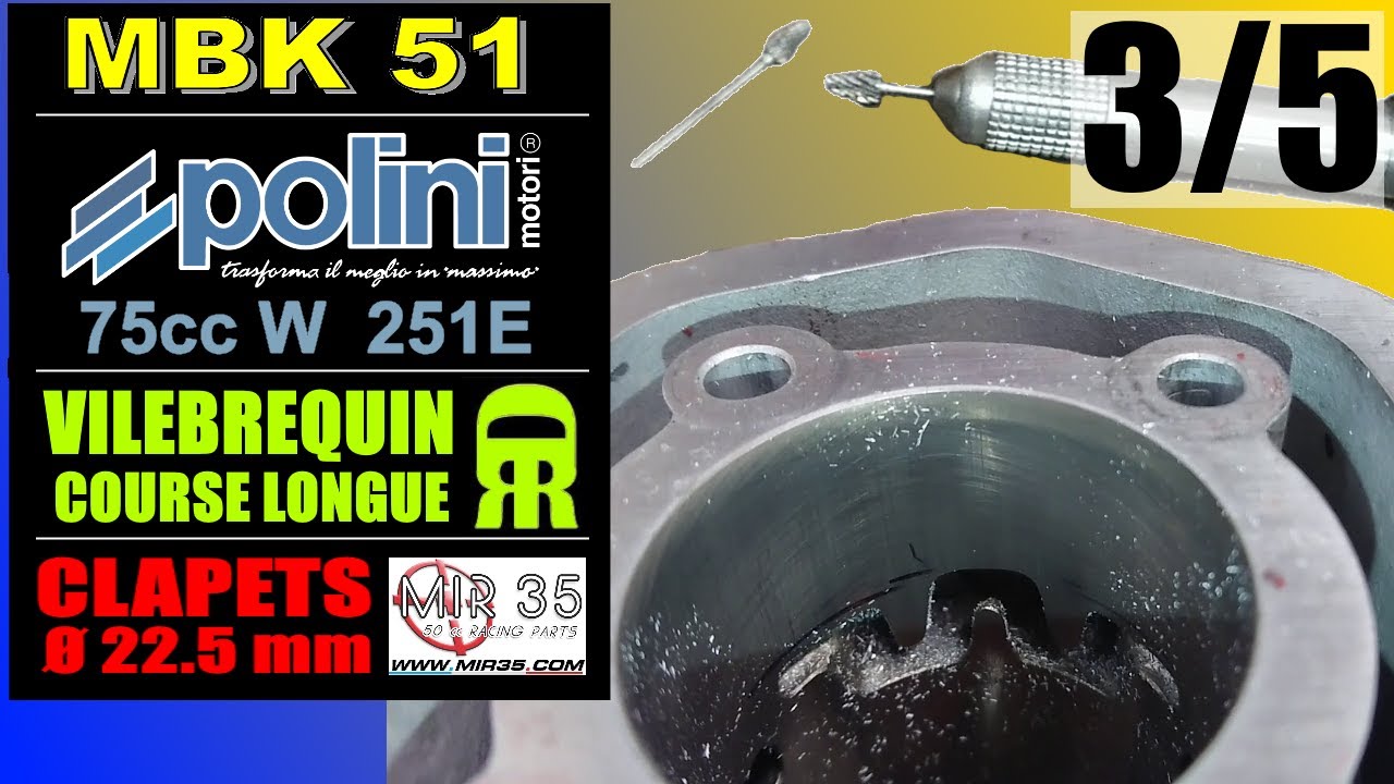 MBK 51 Polini 46W vilo RRD clapets MIR35 montage 1
